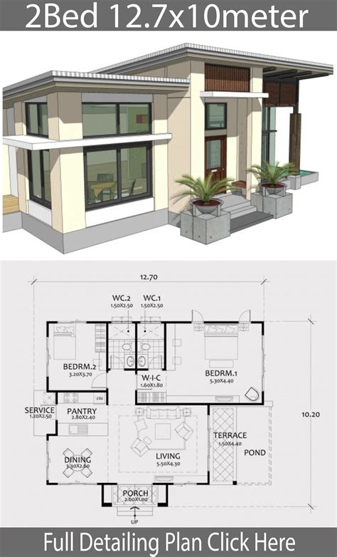 2 bedroom house plans using stucco and metal roof|two story modern house plans.